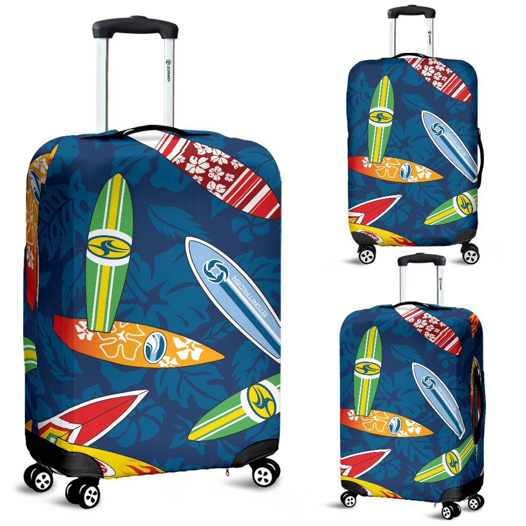 Surfboard Pattern Print Luggage Cover Protector