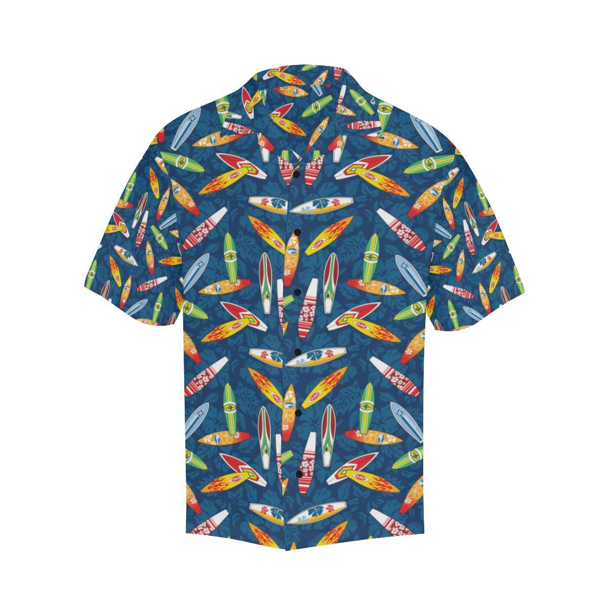 Surfboard Pattern Print Men Aloha Hawaiian Shirt