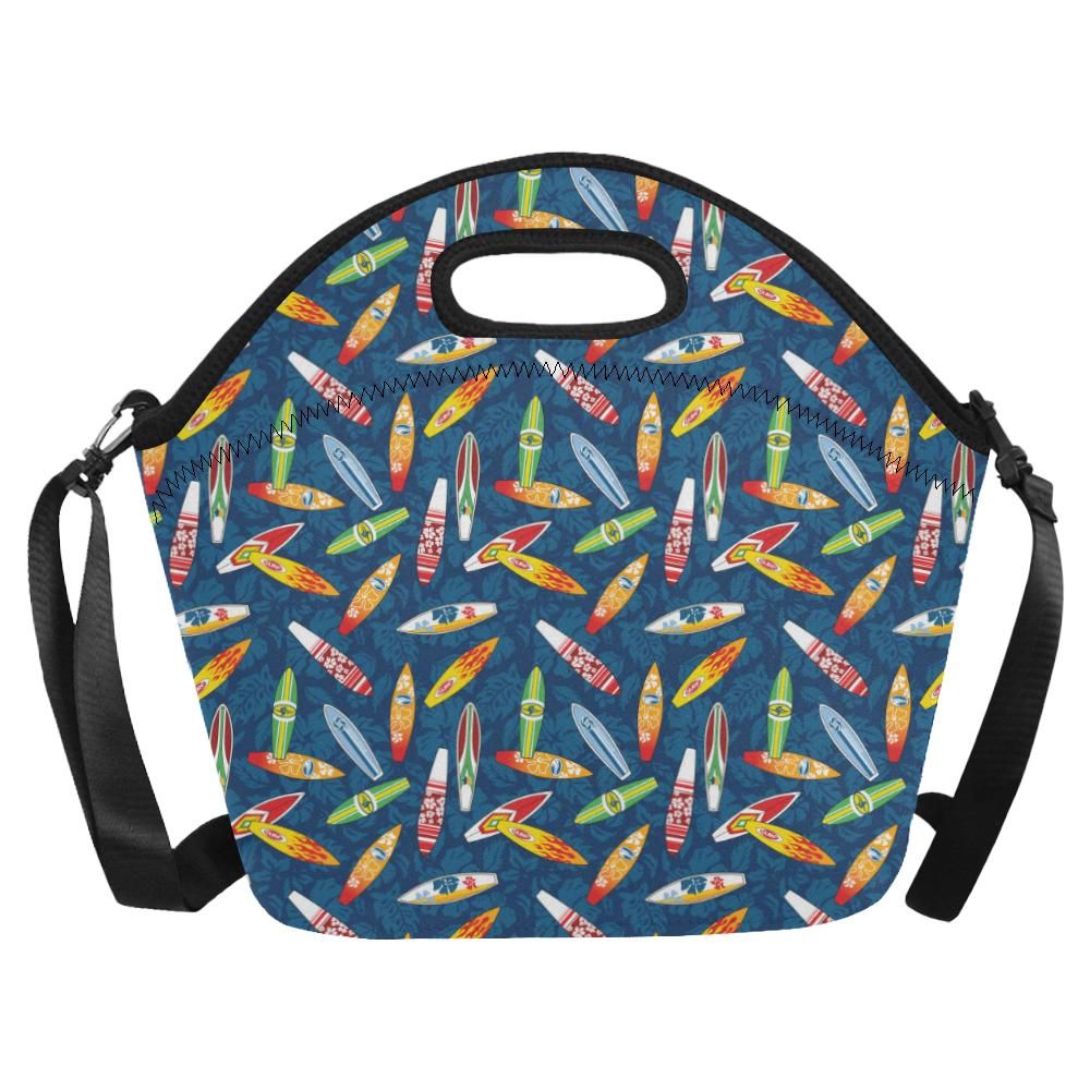 Surfboard Pattern Print Neoprene Lunch Bag (Model 1669)(Large)-JTAMIGO.COM