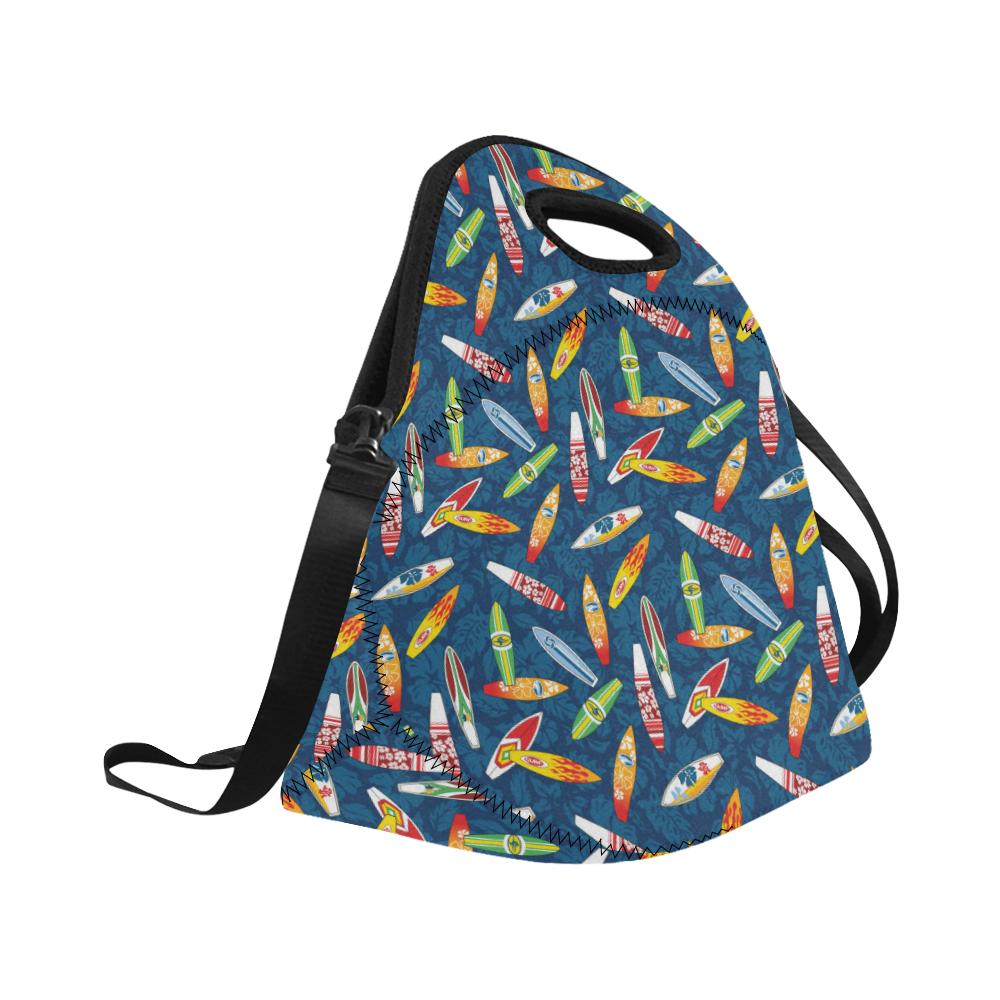 Surfboard Pattern Print Neoprene Lunch Bag (Model 1669)(Large)-JTAMIGO.COM