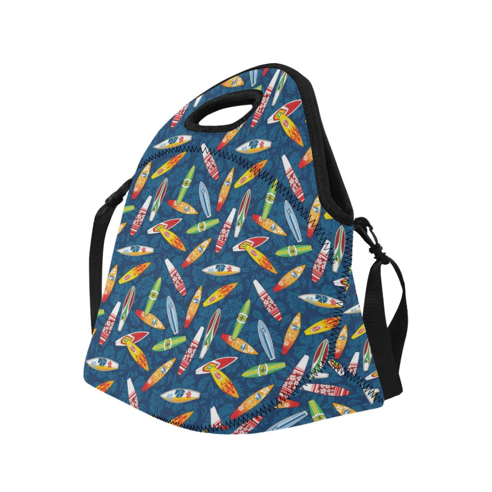 Surfboard Pattern Print Neoprene Lunch Bag (Model 1669)(Large)-JTAMIGO.COM