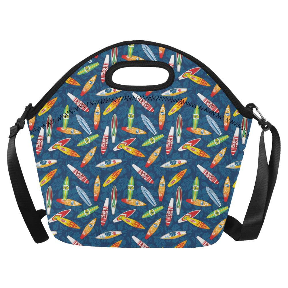 Surfboard Pattern Print Neoprene Lunch Bag (Model 1669)(Large)-JTAMIGO.COM