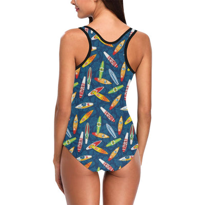 Surfboard Pattern Print One Piece Swimsuit-JTAMIGO.COM