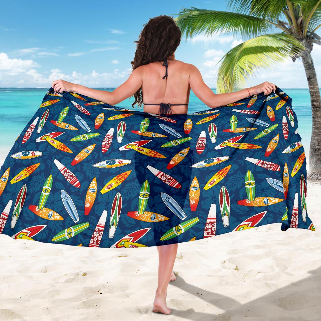 Surfboard Pattern Print Sarong Pareo Wrap