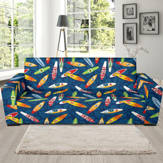 Surfboard Pattern Print Sofa Slipcover-JTAMIGO.COM
