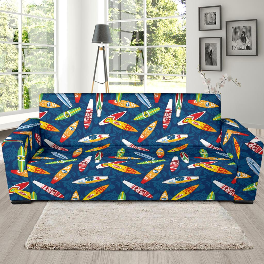 Surfboard Pattern Print Sofa Slipcover-JTAMIGO.COM