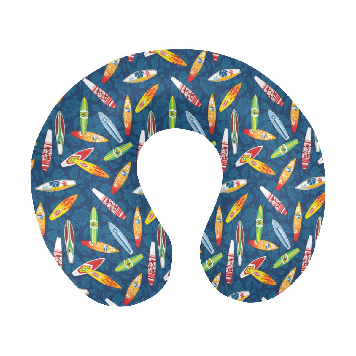 Surfboard Pattern Print U-Shaped Travel Neck Pillow-JTAMIGO.COM
