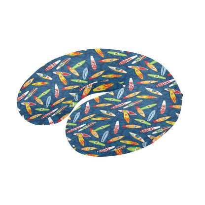 Surfboard Pattern Print U-Shaped Travel Neck Pillow-JTAMIGO.COM