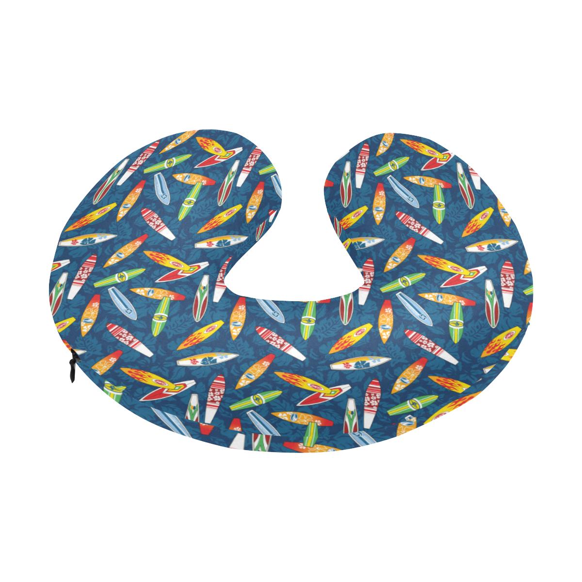 Surfboard Pattern Print U-Shaped Travel Neck Pillow-JTAMIGO.COM