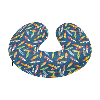 Surfboard Pattern Print U-Shaped Travel Neck Pillow-JTAMIGO.COM