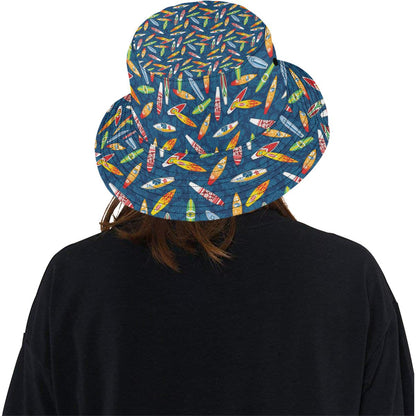 Surfboard Pattern Print Unisex Bucket Hat