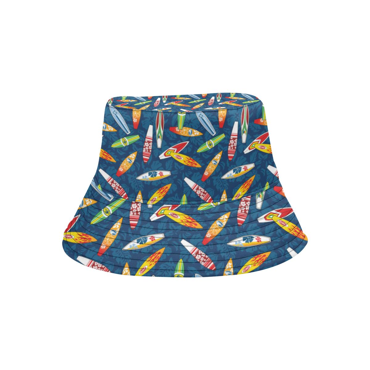 Surfboard Pattern Print Unisex Bucket Hat