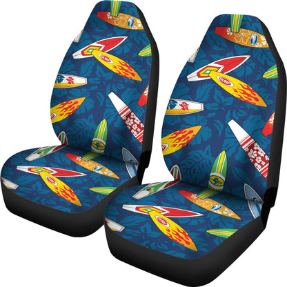 Surfboard Pattern Print Universal Fit Car Seat Covers