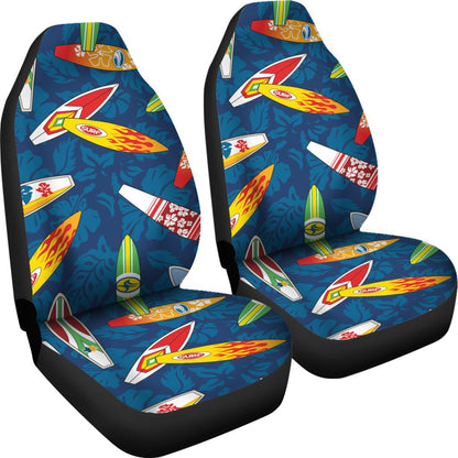 Surfboard Pattern Print Universal Fit Car Seat Covers