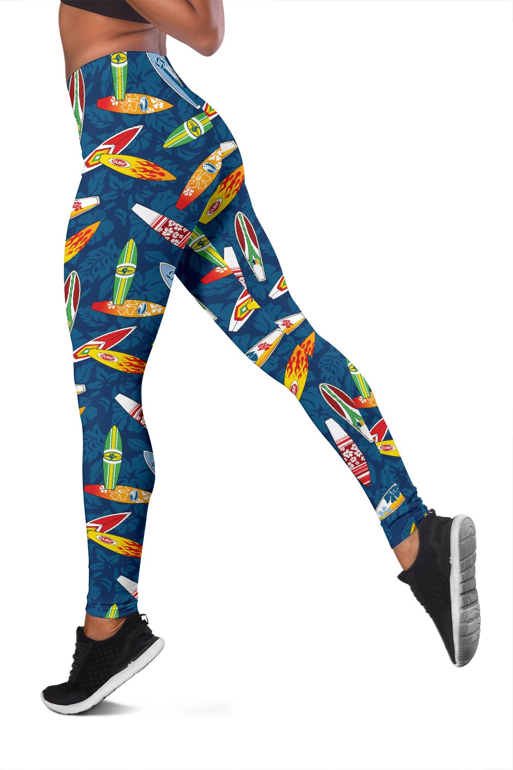 Surfboard Pattern Print Women Leggings