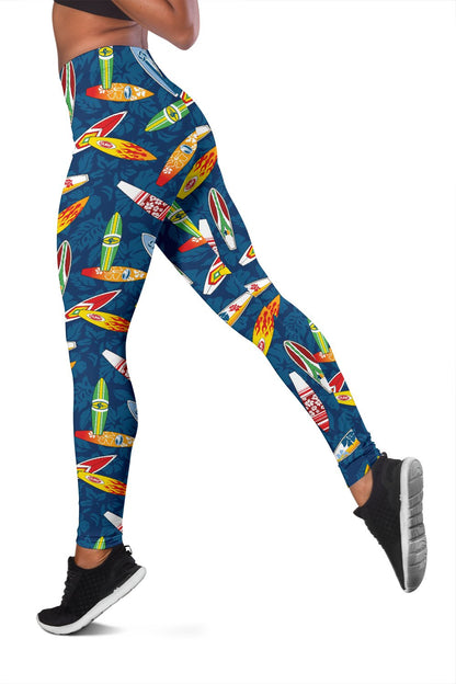 Surfboard Pattern Print Women Leggings