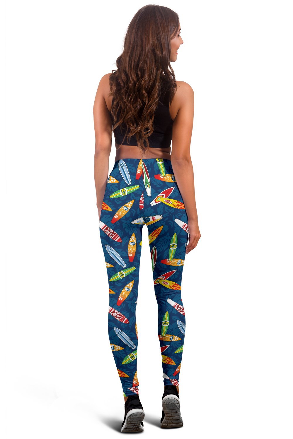 Surfboard Pattern Print Women Leggings