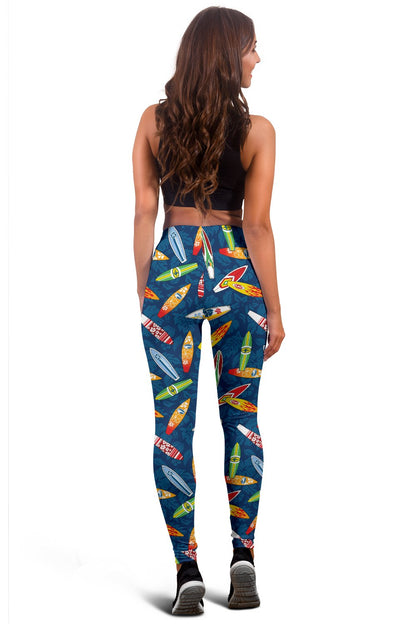 Surfboard Pattern Print Women Leggings