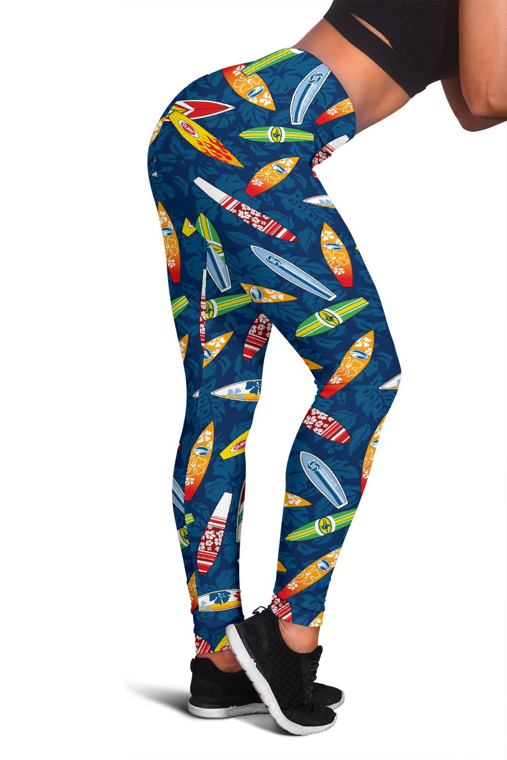Surfboard Pattern Print Women Leggings