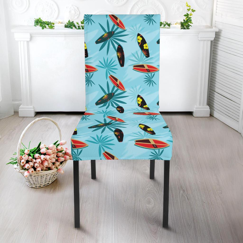 Surfboard Themed Pattern Dining Chair Slipcover-JTAMIGO.COM