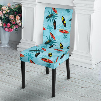 Surfboard Themed Pattern Dining Chair Slipcover-JTAMIGO.COM