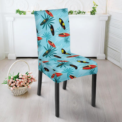Surfboard Themed Pattern Dining Chair Slipcover-JTAMIGO.COM
