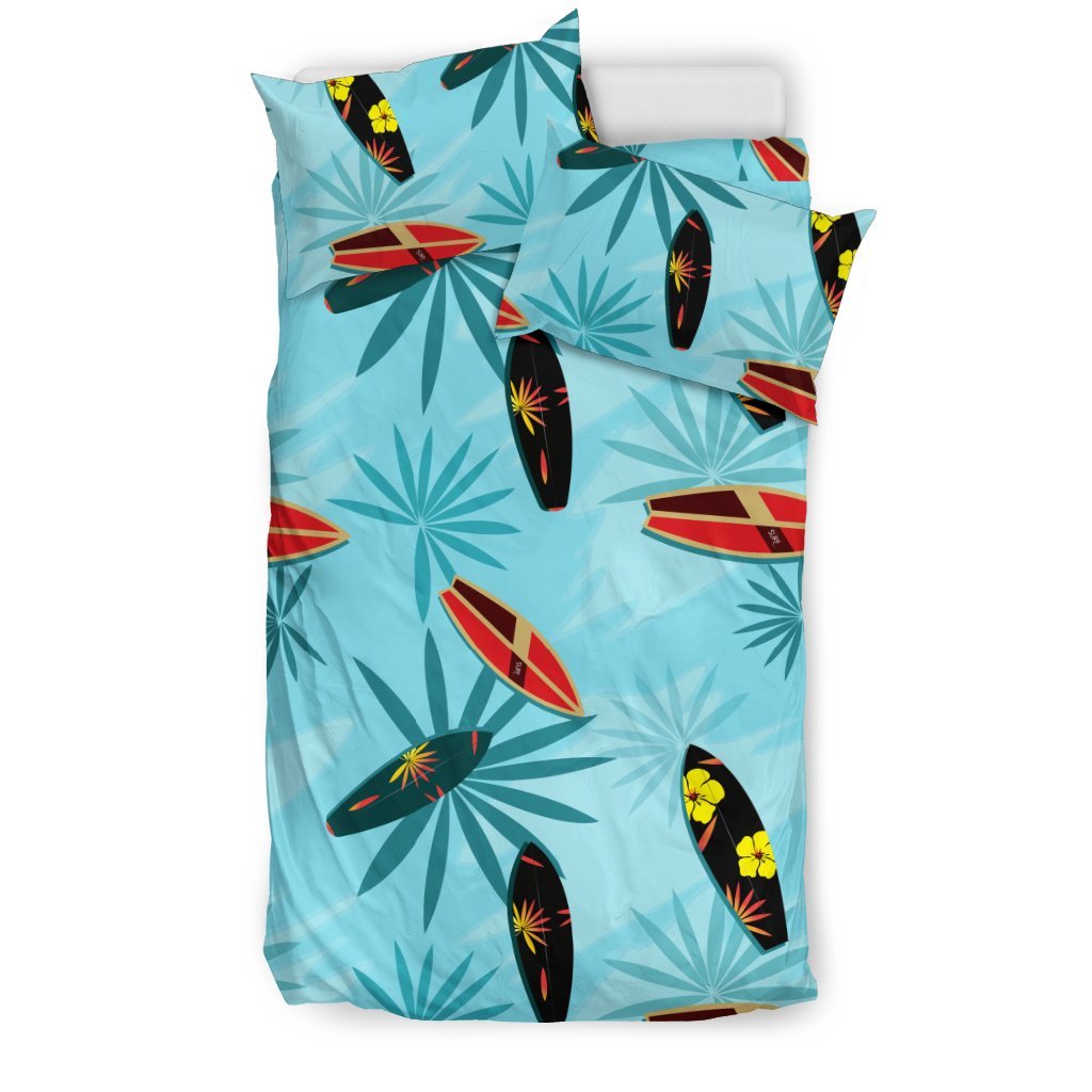 Surfboard Themed Pattern Duvet Cover Bedding Set