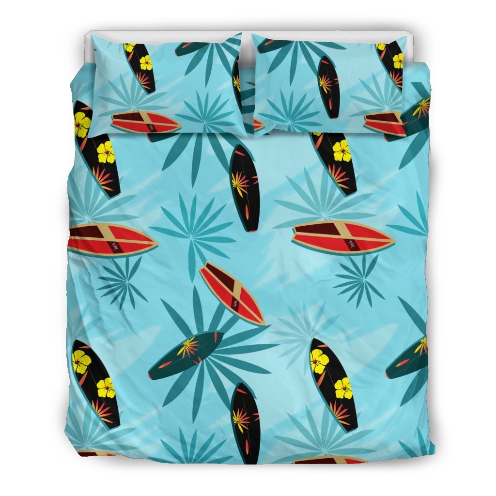 Surfboard Themed Pattern Duvet Cover Bedding Set