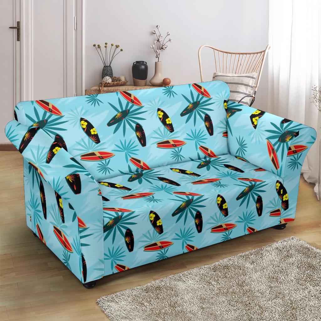 Surfboard Themed Pattern Loveseat Slipcover-JTAMIGO.COM