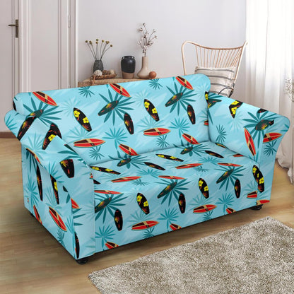 Surfboard Themed Pattern Loveseat Slipcover-JTAMIGO.COM