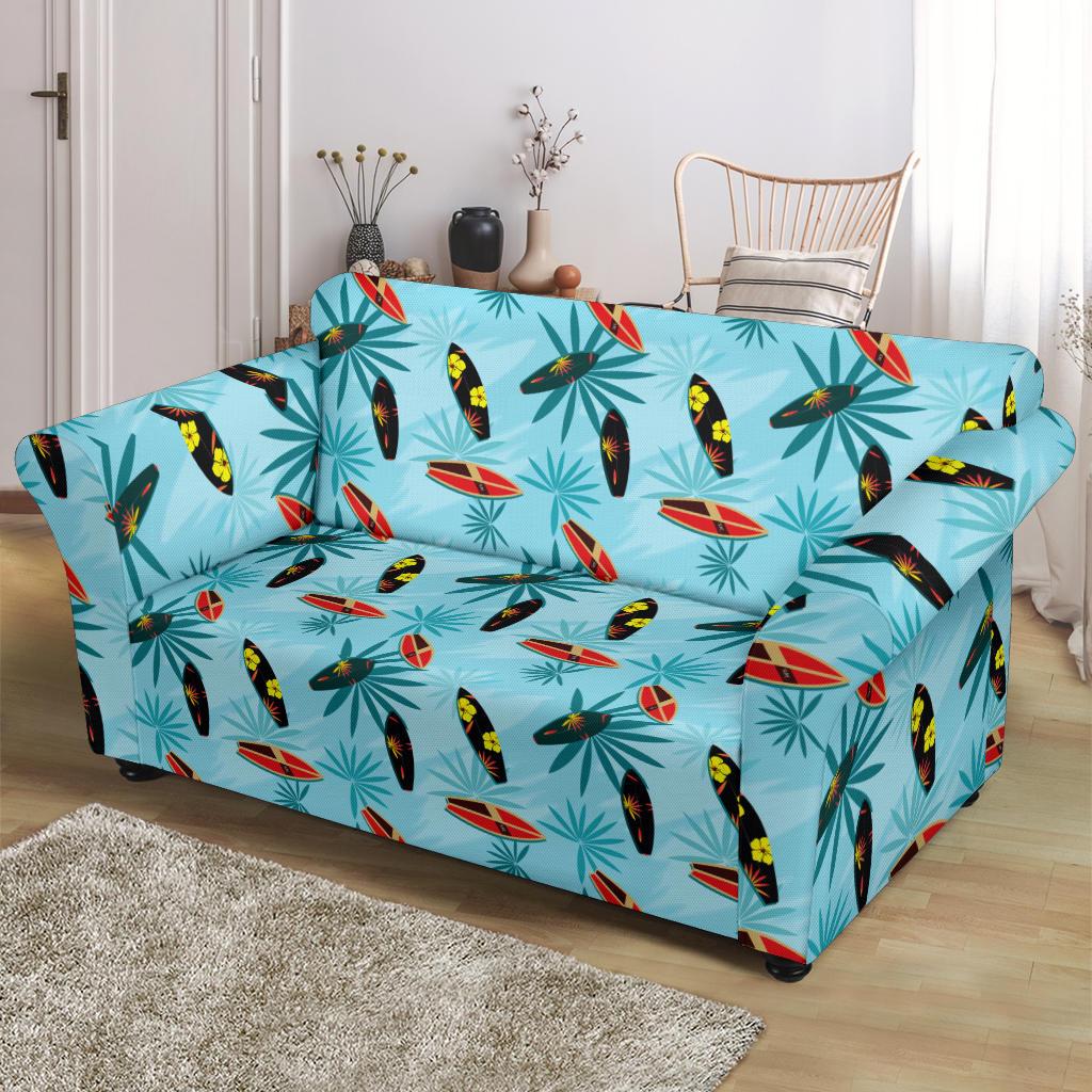 Surfboard Themed Pattern Loveseat Slipcover-JTAMIGO.COM