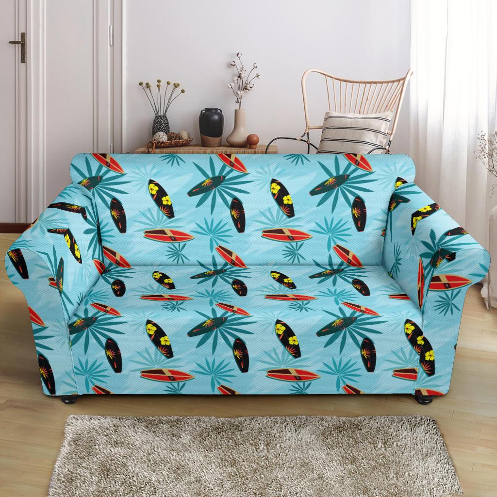 Surfboard Themed Pattern Loveseat Slipcover-JTAMIGO.COM
