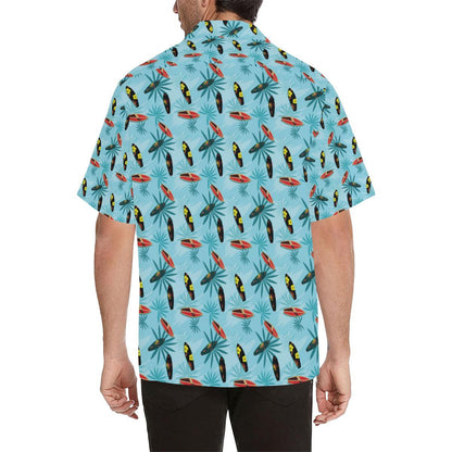 Surfboard Themed Pattern Men Aloha Hawaiian Shirt