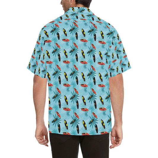 Surfboard Themed Pattern Men Aloha Hawaiian Shirt
