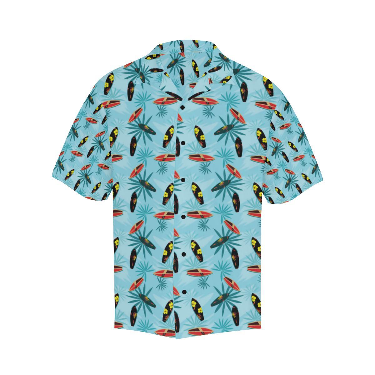 Surfboard Themed Pattern Men Aloha Hawaiian Shirt