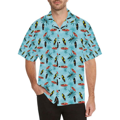 Surfboard Themed Pattern Men Aloha Hawaiian Shirt