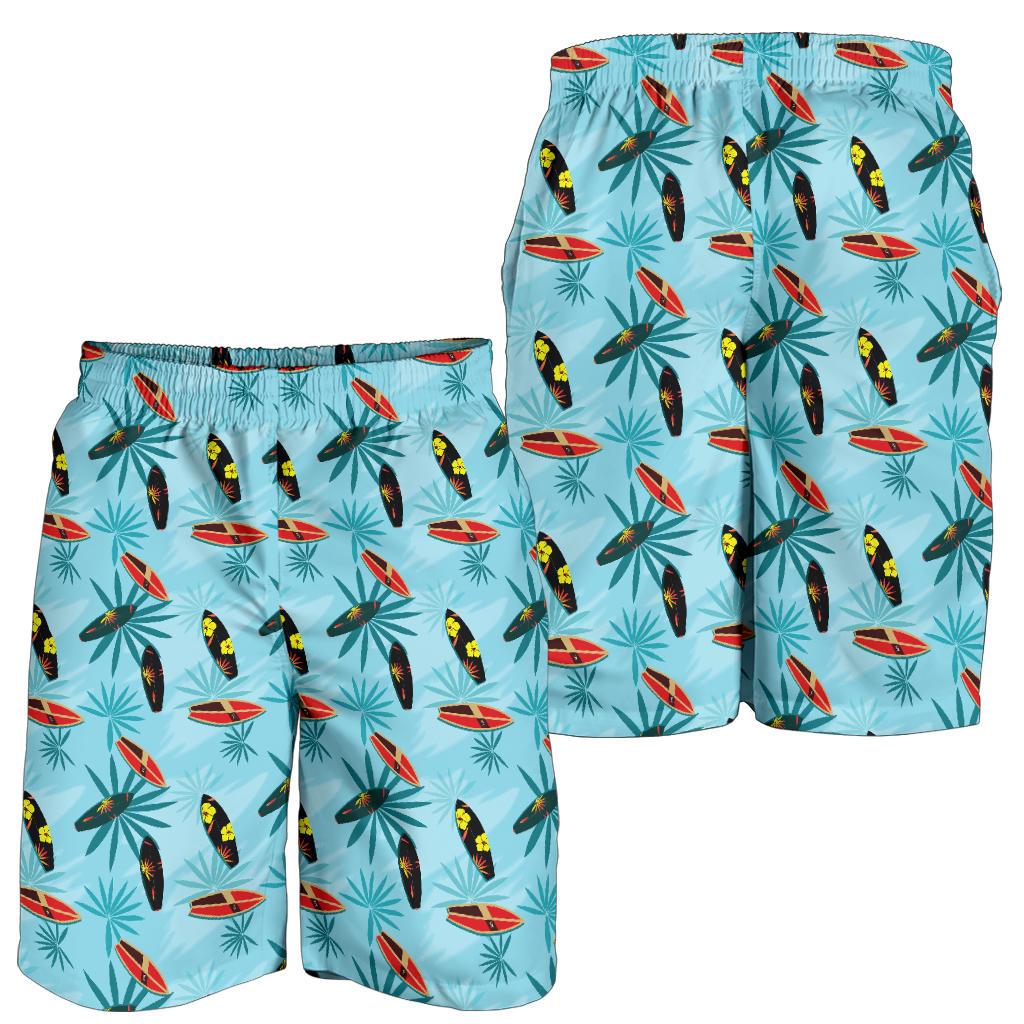 Surfboard Themed Pattern Mens Shorts-JTAMIGO.COM