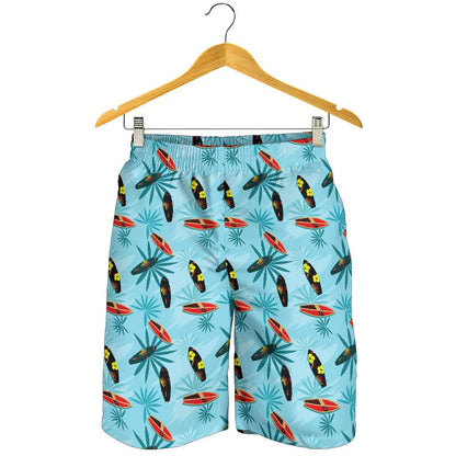 Surfboard Themed Pattern Mens Shorts-JTAMIGO.COM