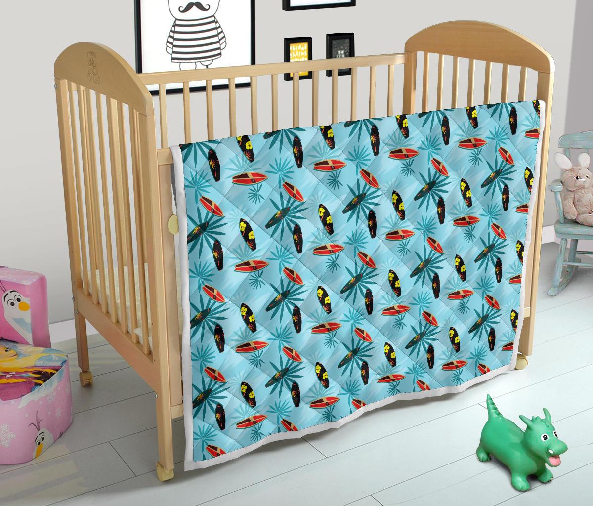Surfboard Themed Pattern Premium Quilt-JTAMIGO.COM