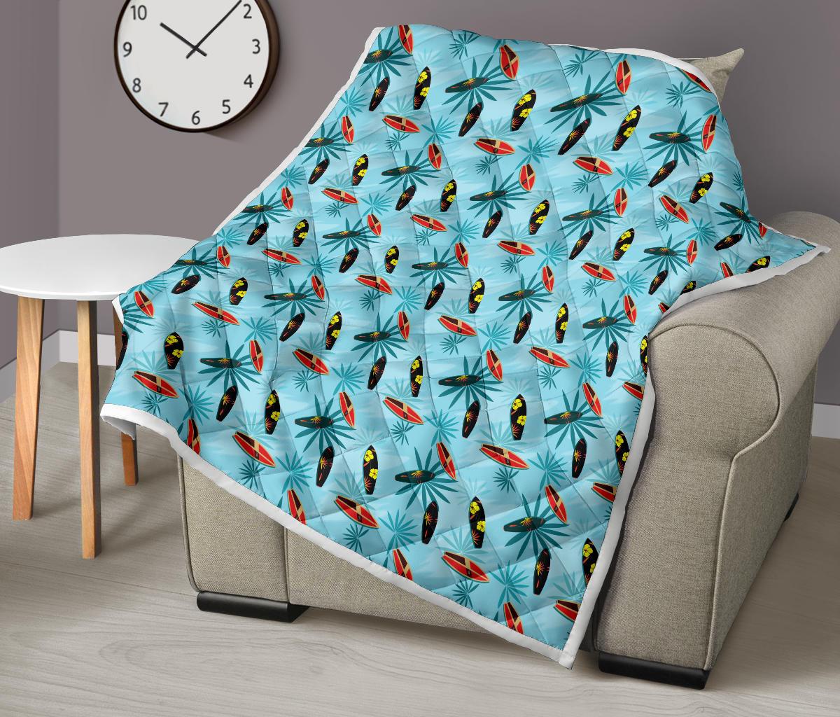 Surfboard Themed Pattern Premium Quilt-JTAMIGO.COM