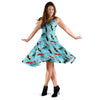Surfboard Themed Pattern Sleeveless Dress