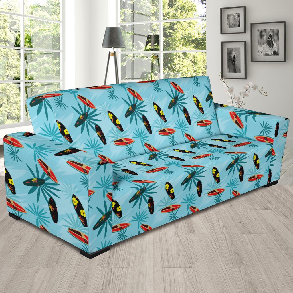 Surfboard Themed Pattern Sofa Slipcover-JTAMIGO.COM