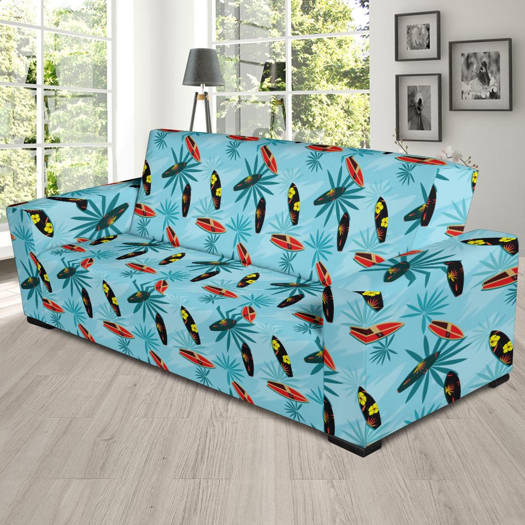 Surfboard Themed Pattern Sofa Slipcover-JTAMIGO.COM