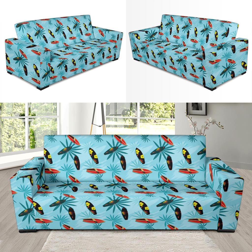 Surfboard Themed Pattern Sofa Slipcover-JTAMIGO.COM