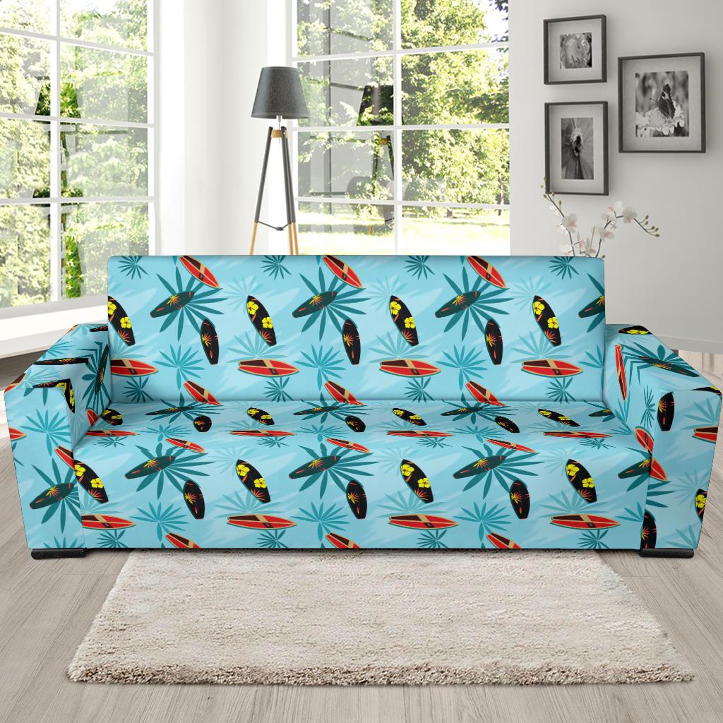 Surfboard Themed Pattern Sofa Slipcover-JTAMIGO.COM