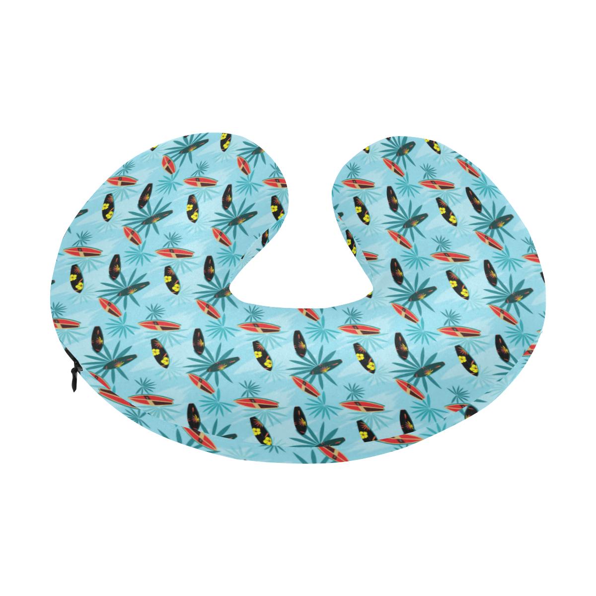 Surfboard Themed Pattern U-Shaped Travel Neck Pillow-JTAMIGO.COM