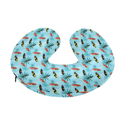Surfboard Themed Pattern U-Shaped Travel Neck Pillow-JTAMIGO.COM