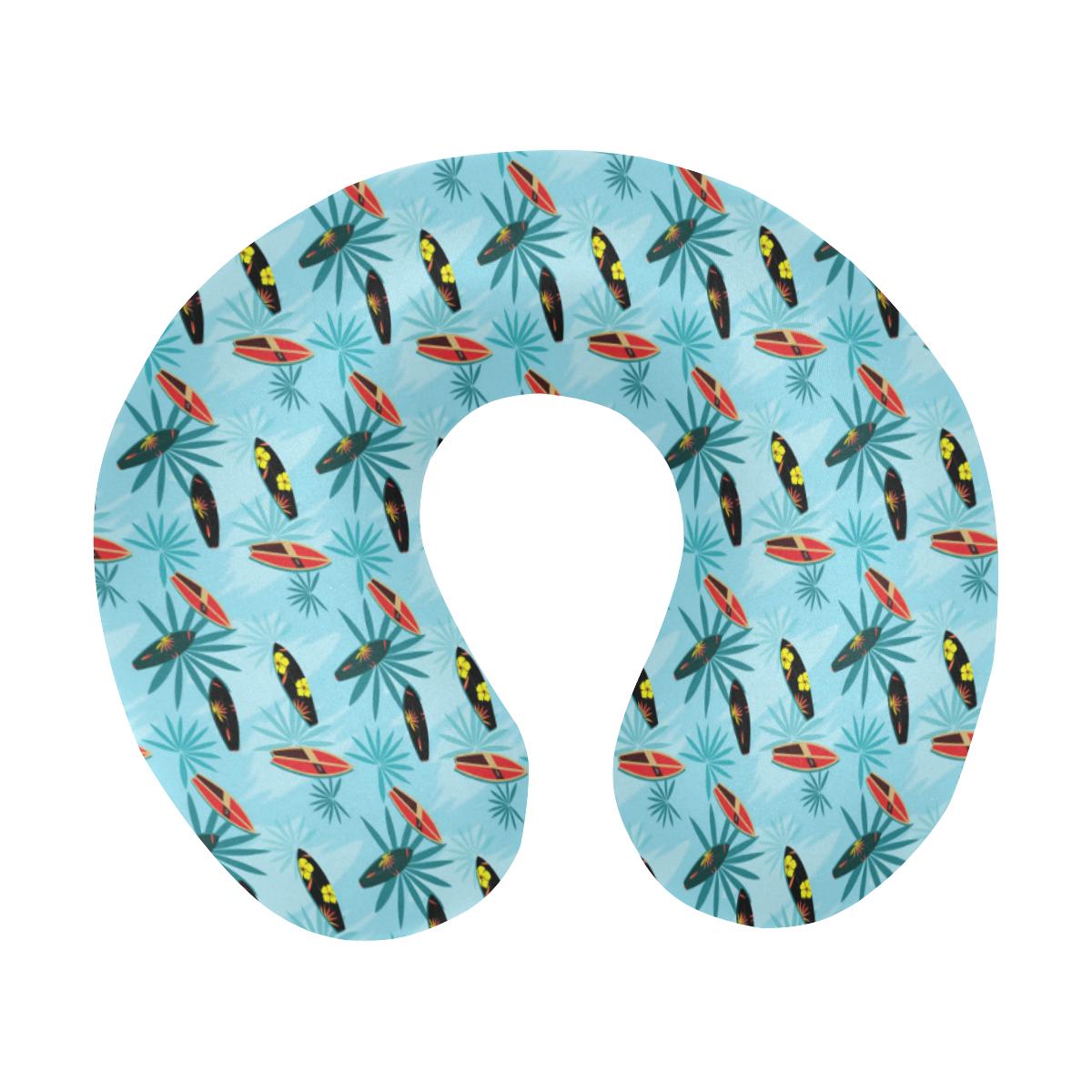 Surfboard Themed Pattern U-Shaped Travel Neck Pillow-JTAMIGO.COM