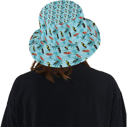 Surfboard Themed Pattern Unisex Bucket Hat
