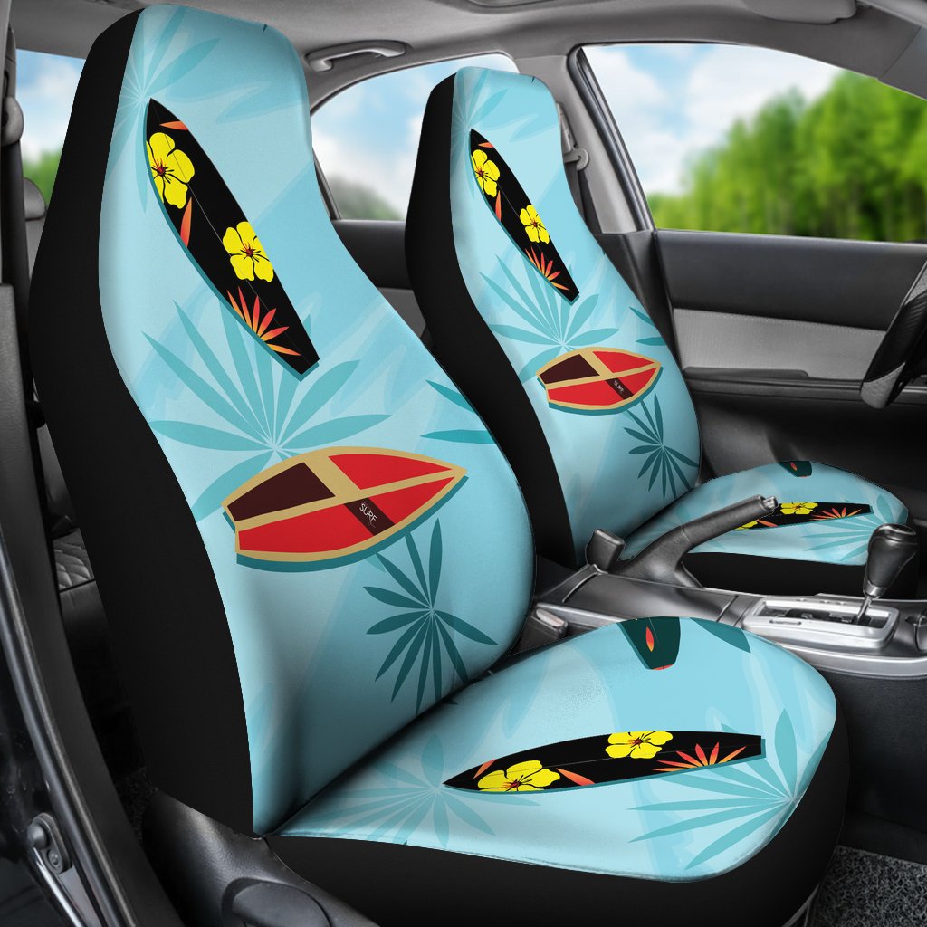 Surfboard Themed Pattern Universal Fit Car Seat Covers